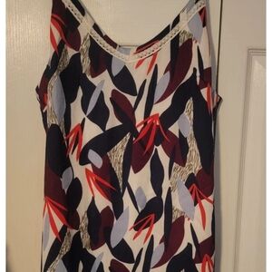 Coco & Carmen Adjustable Strap Black, Red & White Short Dress Camisole Top L/XL